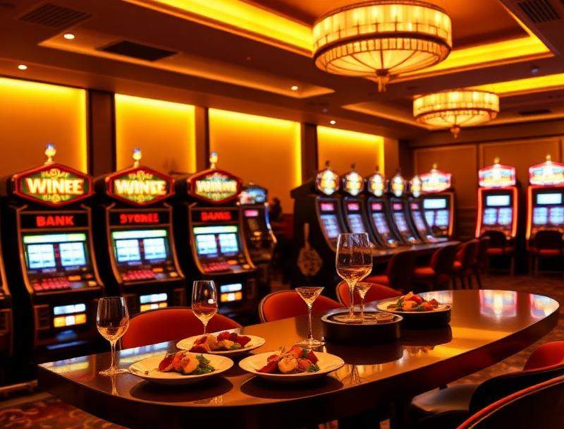 Adelaide Elite Lounge premium wine bar and pokies area with soft ambient lighting